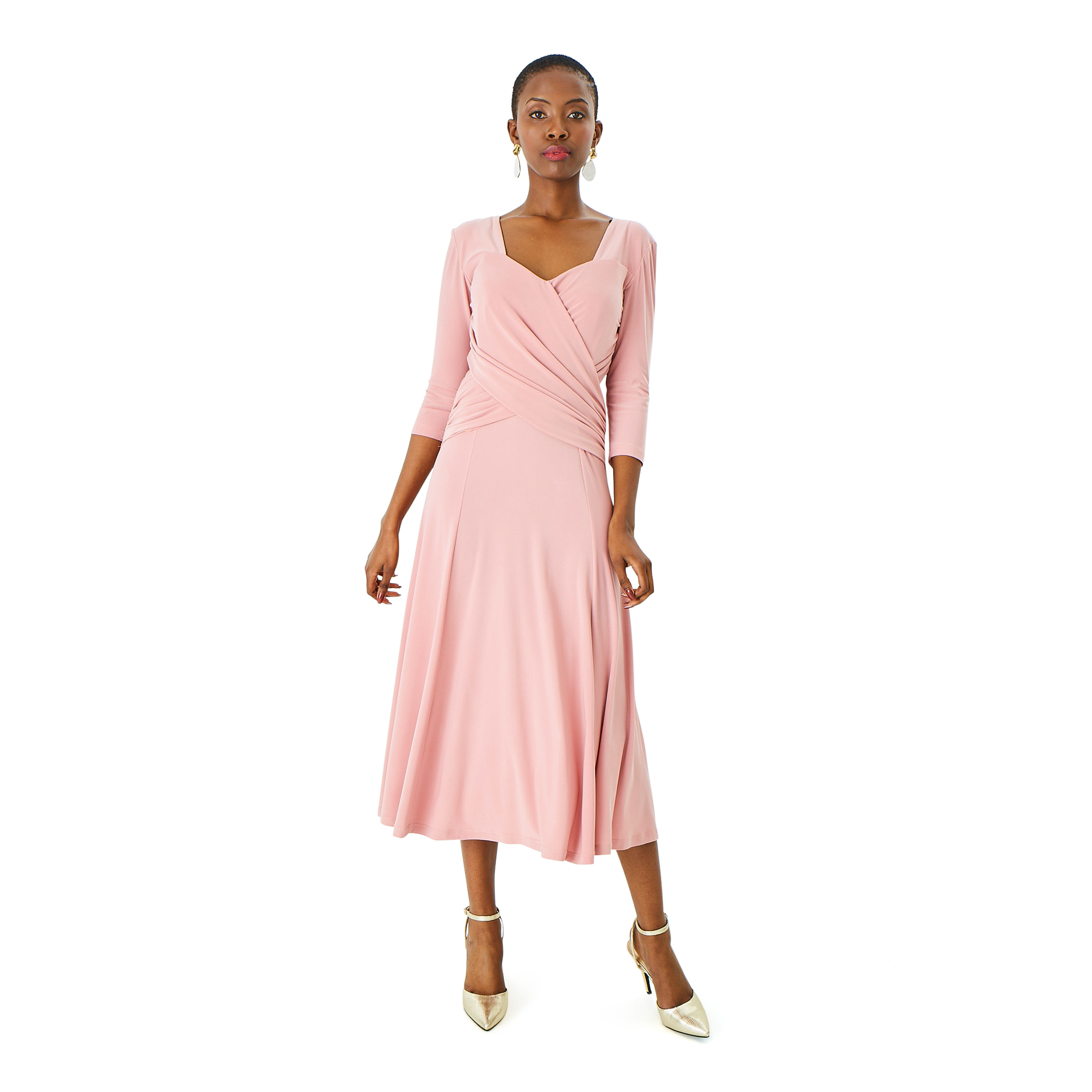 HIP HOP DUSTY PINK CROSS OVER VALA DRESS | Rosella - Style inspired by ...