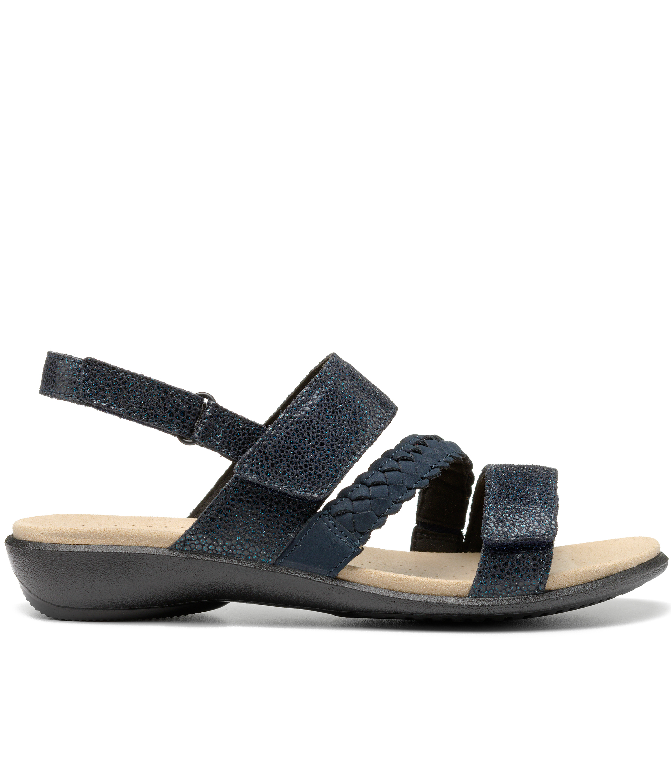 HOTTER NAVY MULTI SUEDE NUBUCK RIPPLE SANDAL | Rosella - Style inspired ...