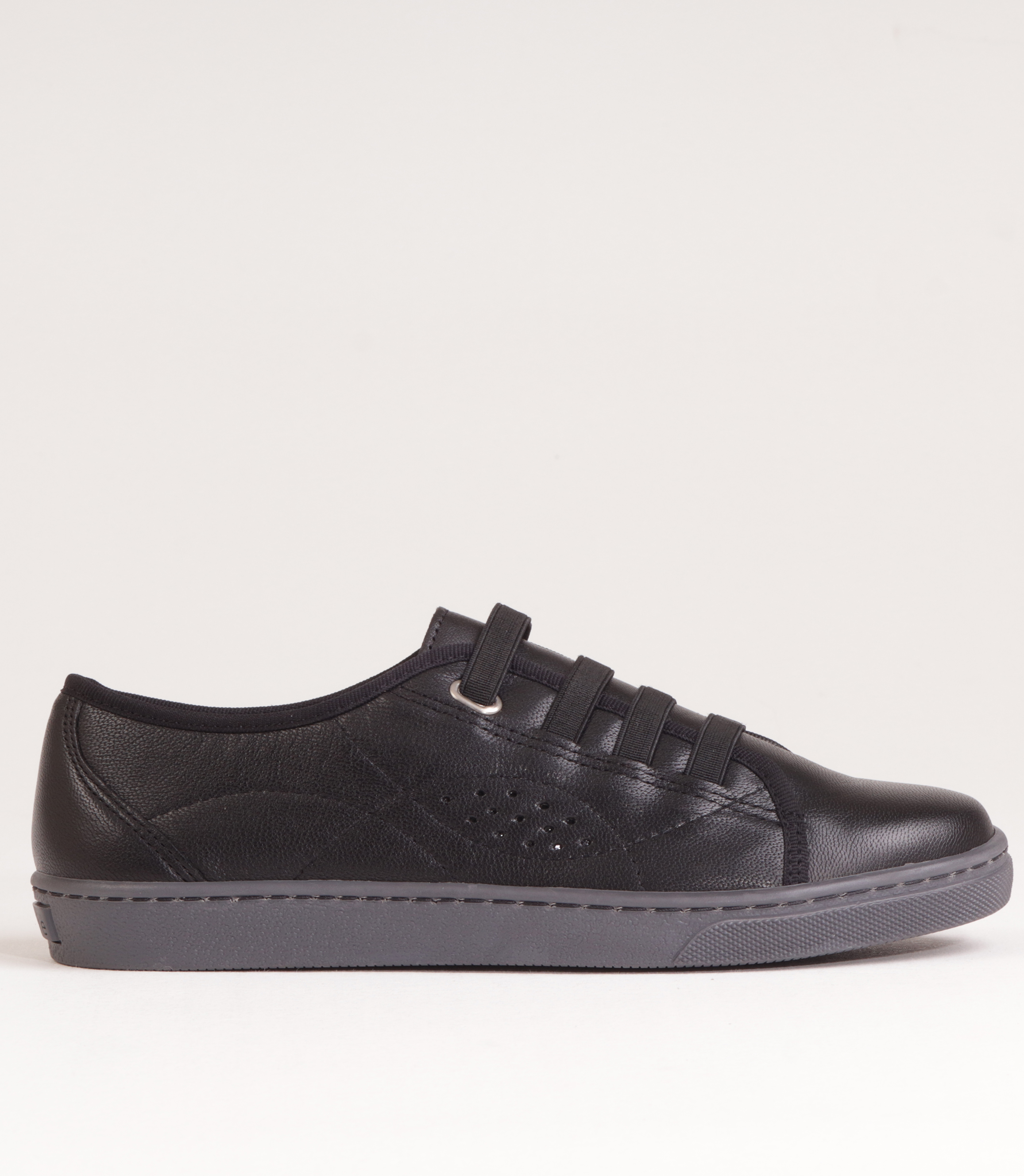 FROGGIE BLACK MULTI LEATHER ELASTICATED LACE SNEAKERS | Rosella - Style ...
