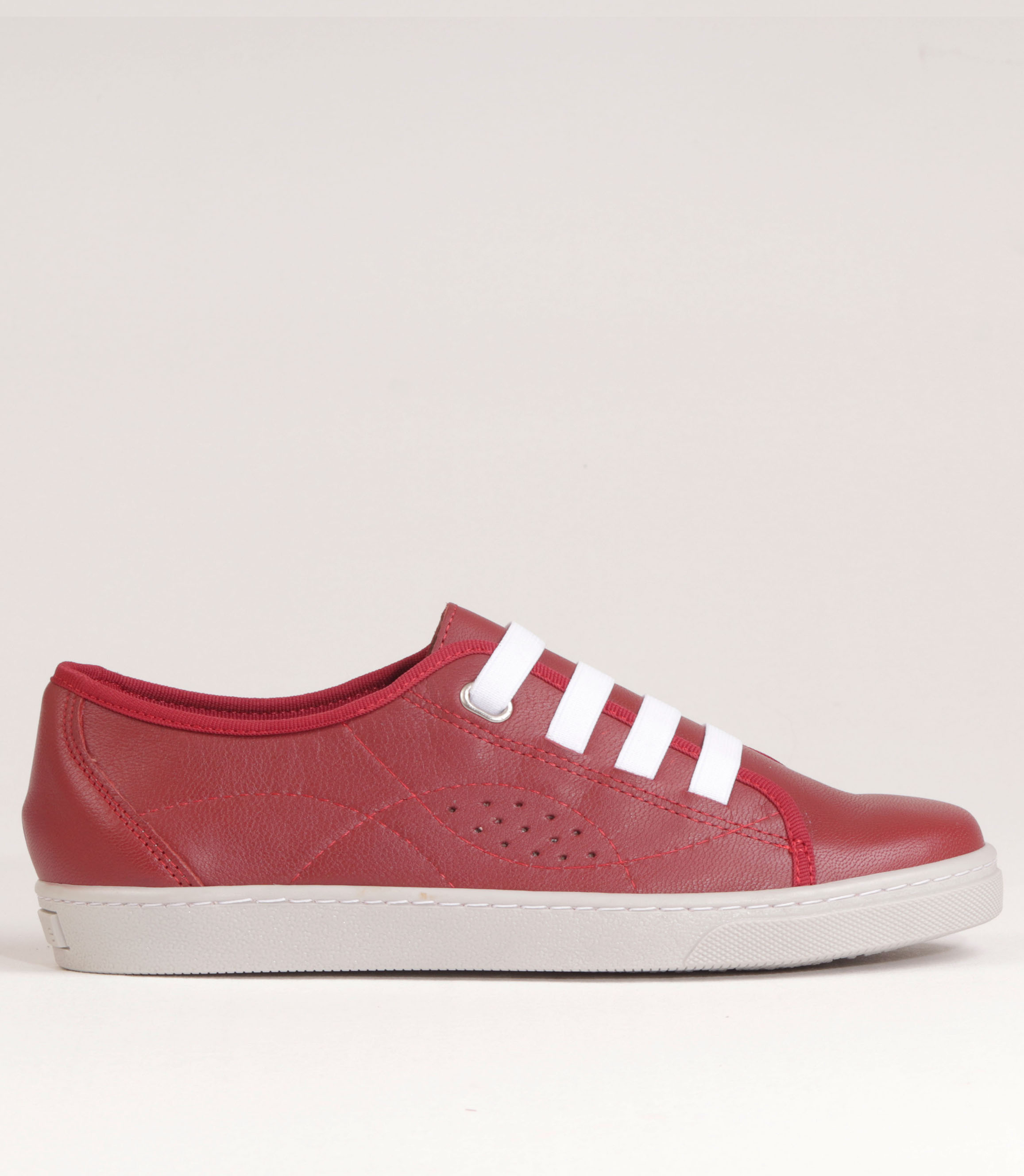 FROGGIE RED MULTI LEATHER ELASTICATED LACE SNEAKERS | Rosella - Style ...