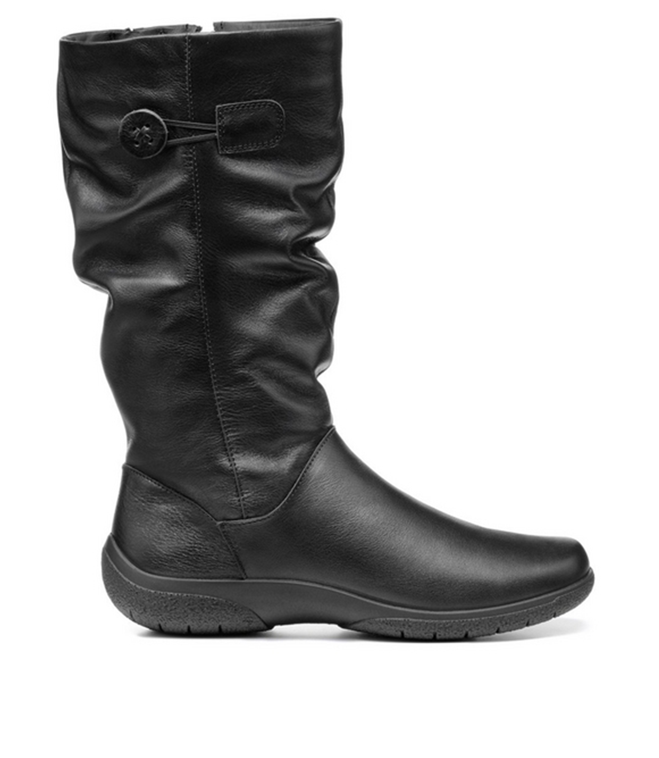 HOTTER BLACK LEATHER DERRYMORE BOOTS | Rosella - Style inspired by elegance