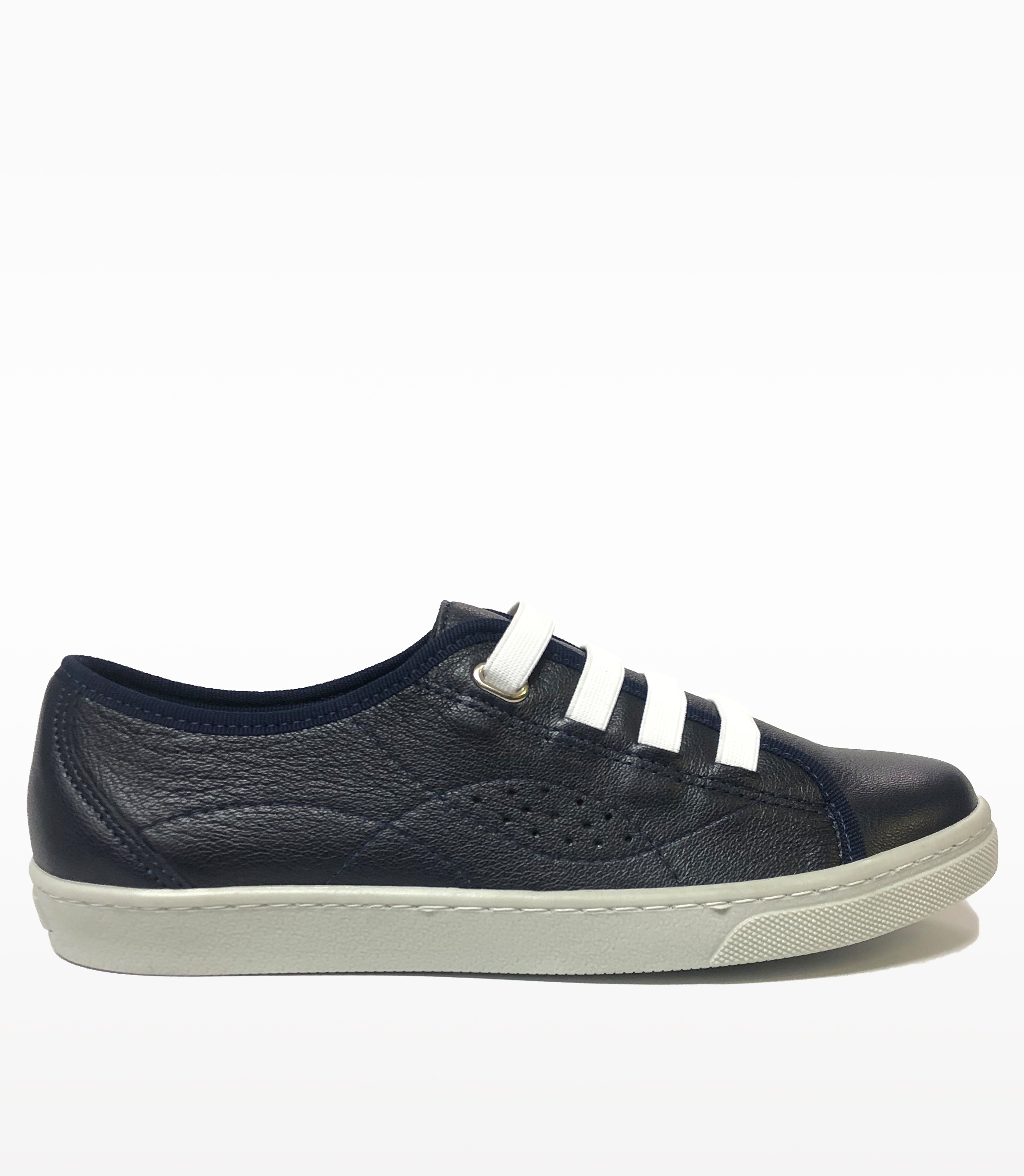 FROGGIE NAVY MULTI LEATHER ELASTICATED LACE SNEAKERS | Rosella - Style ...