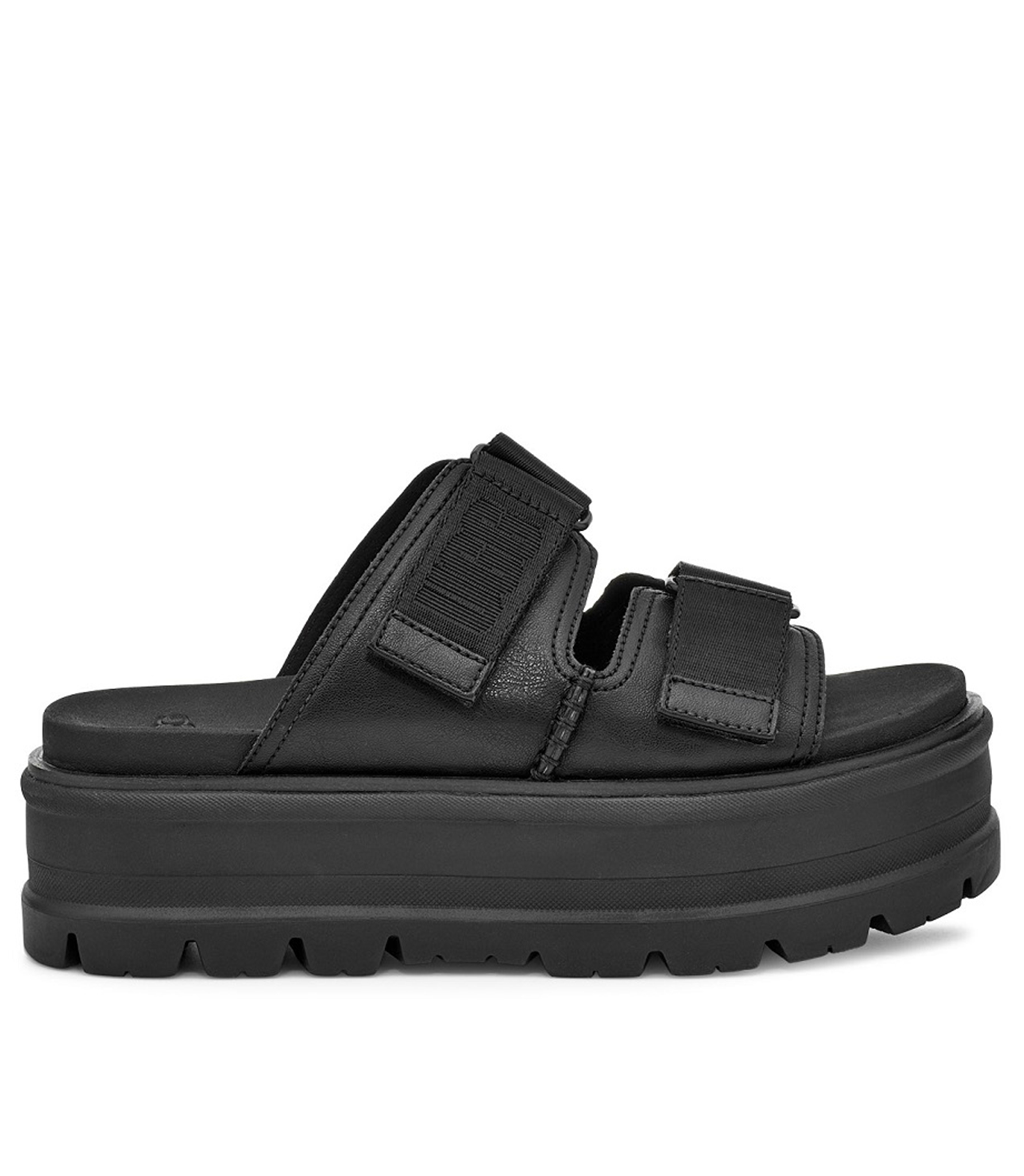 UGG BLACK LEATHER CLEM SANDAL | Rosella - Style inspired by elegance