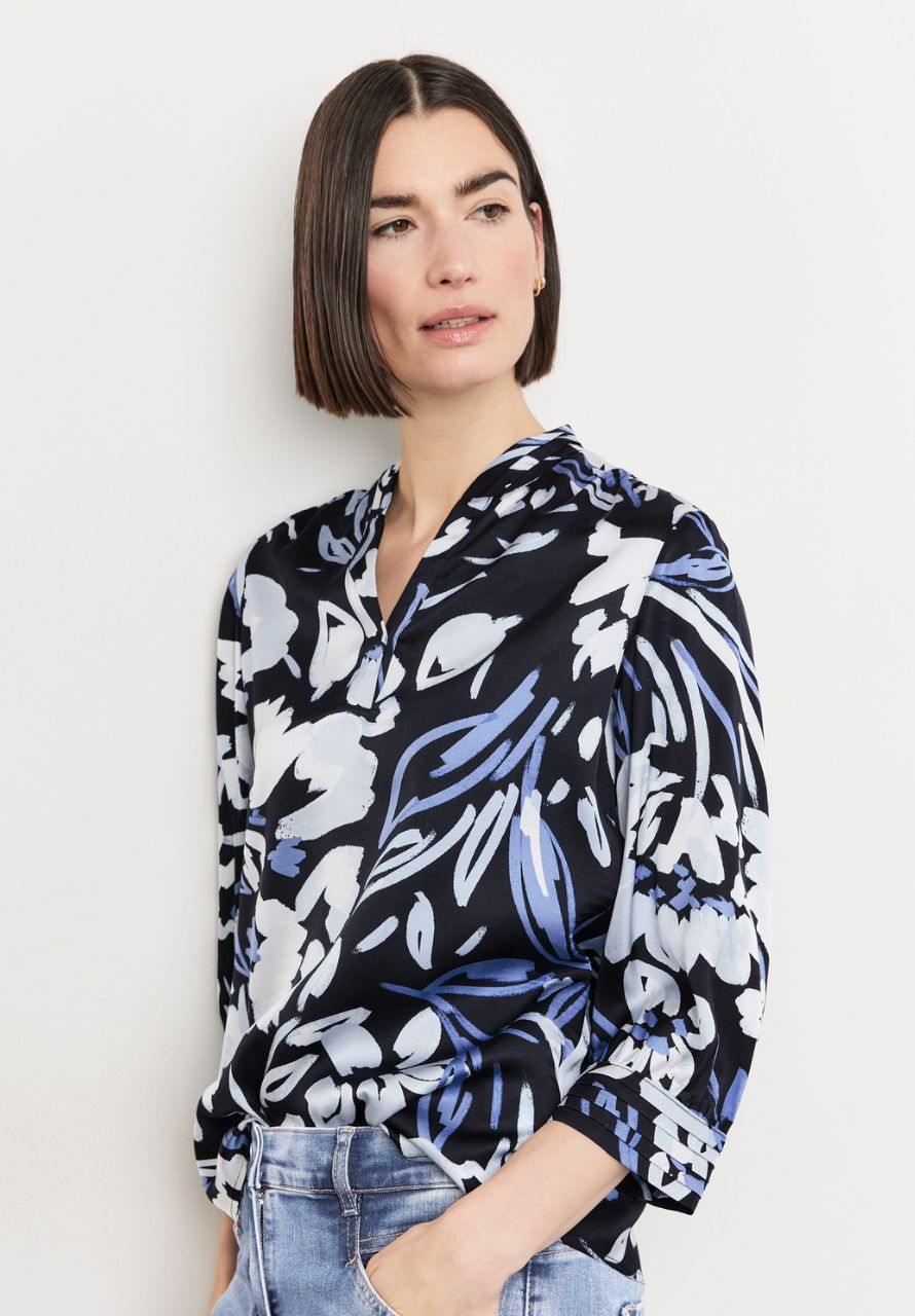 GERRY WEBER BLUE BLACK BLOUSE | Rosella - Style inspired by elegance