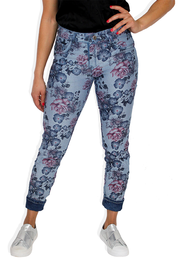 MADE IN ITALY FLORAL MULTI REVERSIBLE JEANS | Rosella - Style inspired ...