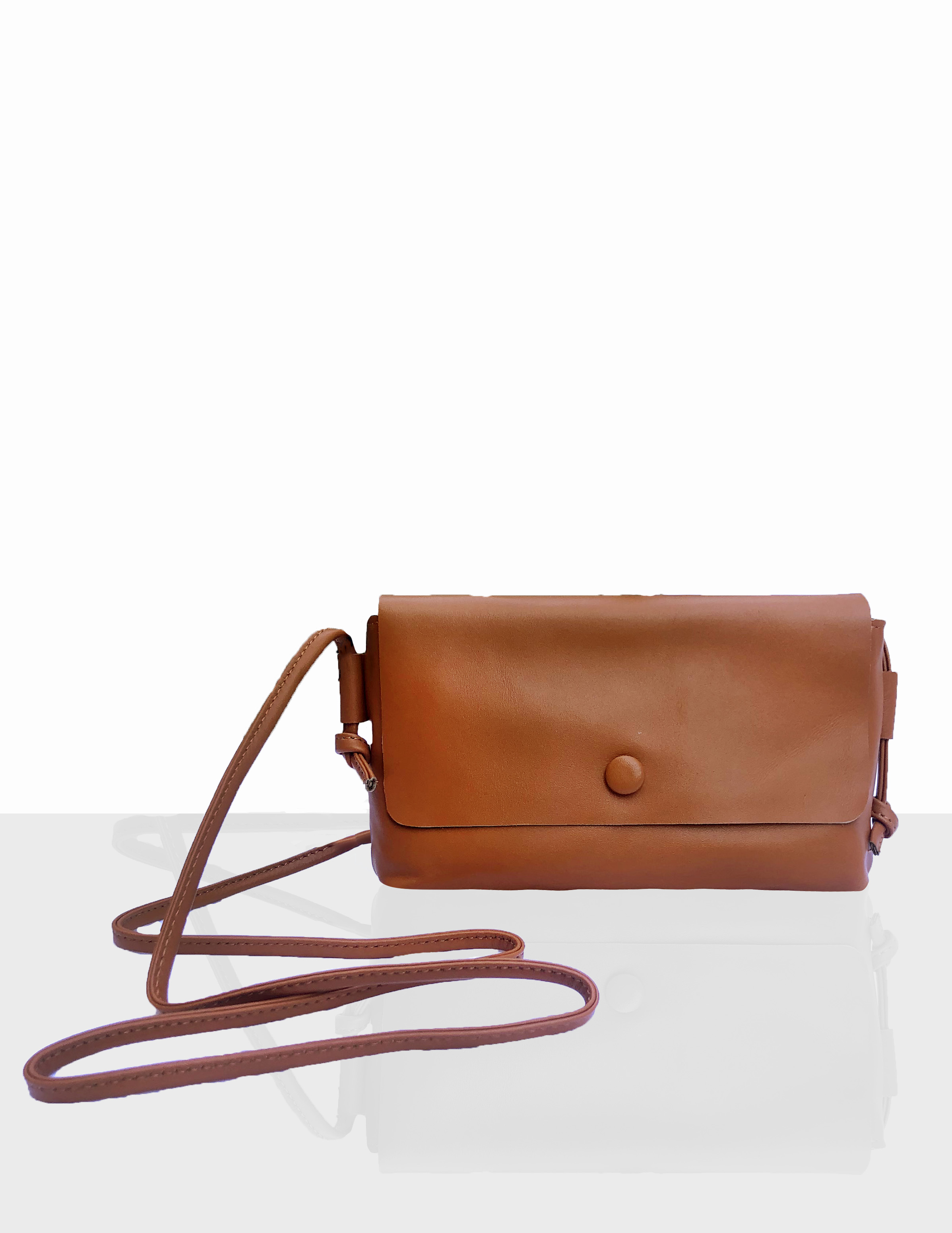 leather small sling bag