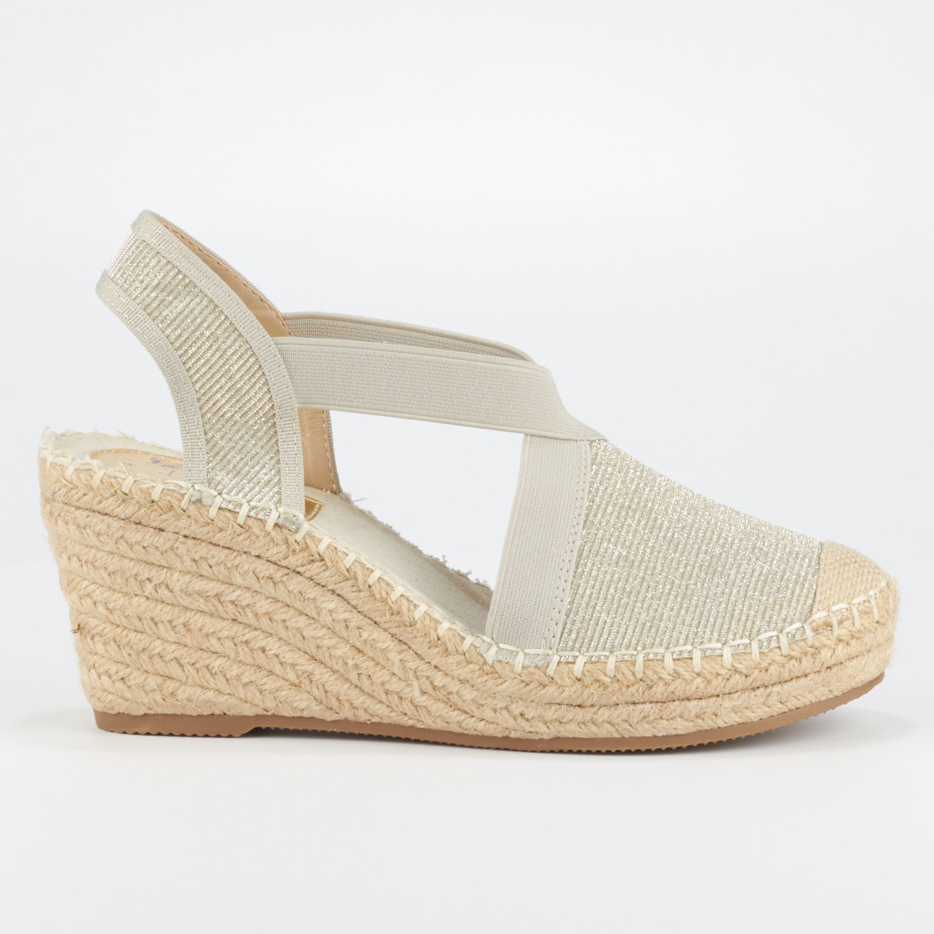 silver espadrille wedges