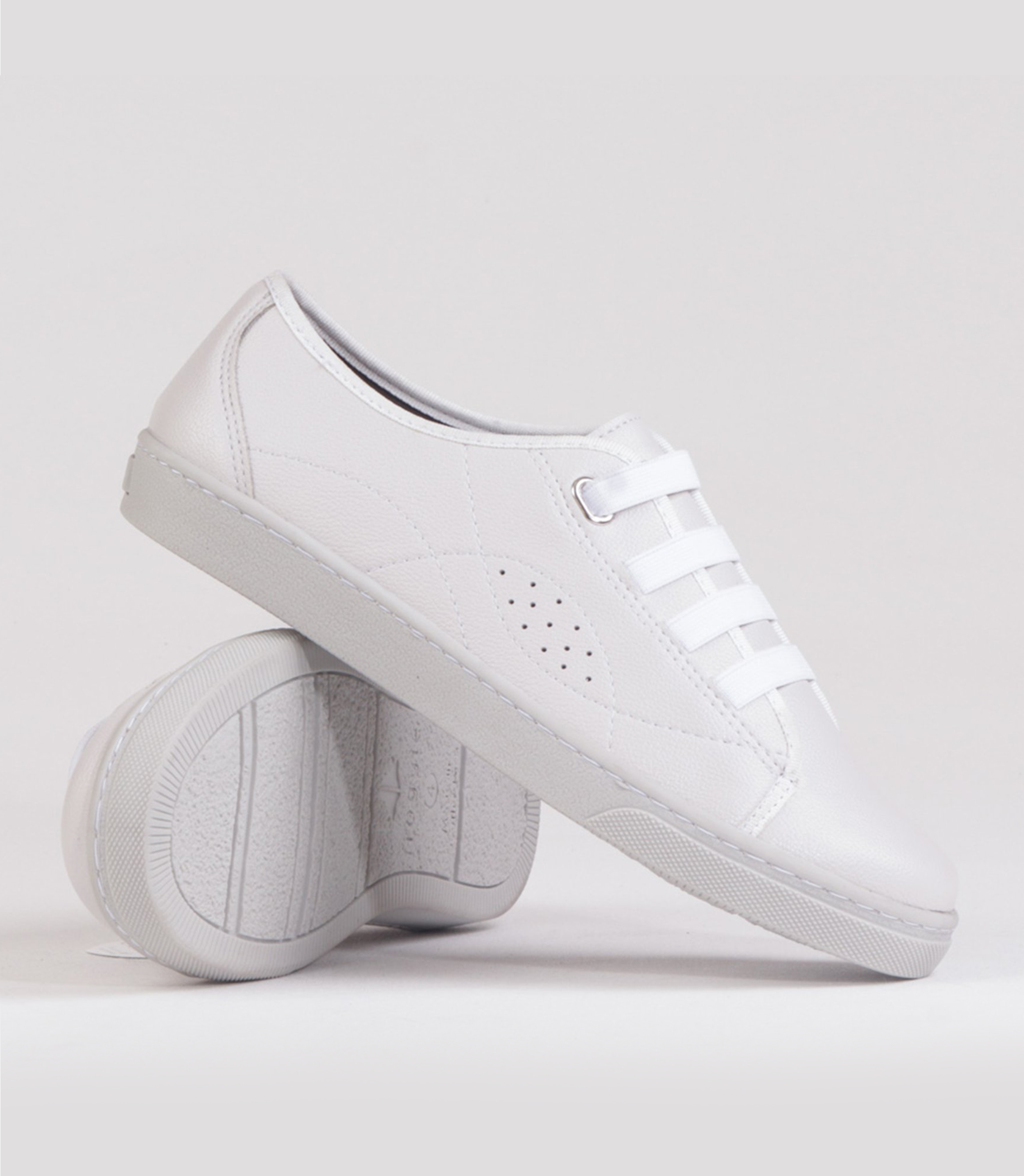 FROGGIE IVORY LEATHER ELASTICATED LACE SNEAKERS | Rosella - Style ...