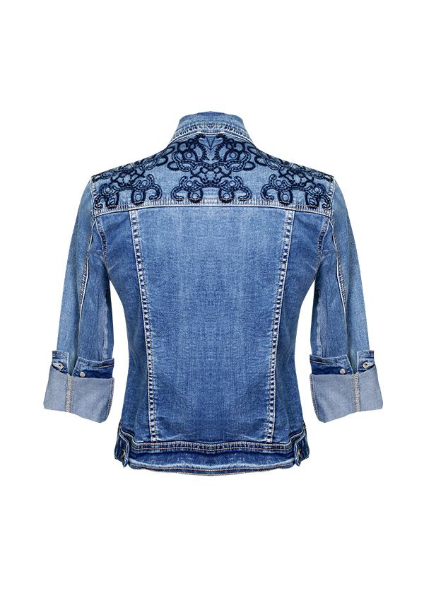 MADE IN ITALY BLUE DENIM JACKET | Rosella - Style inspired by elegance