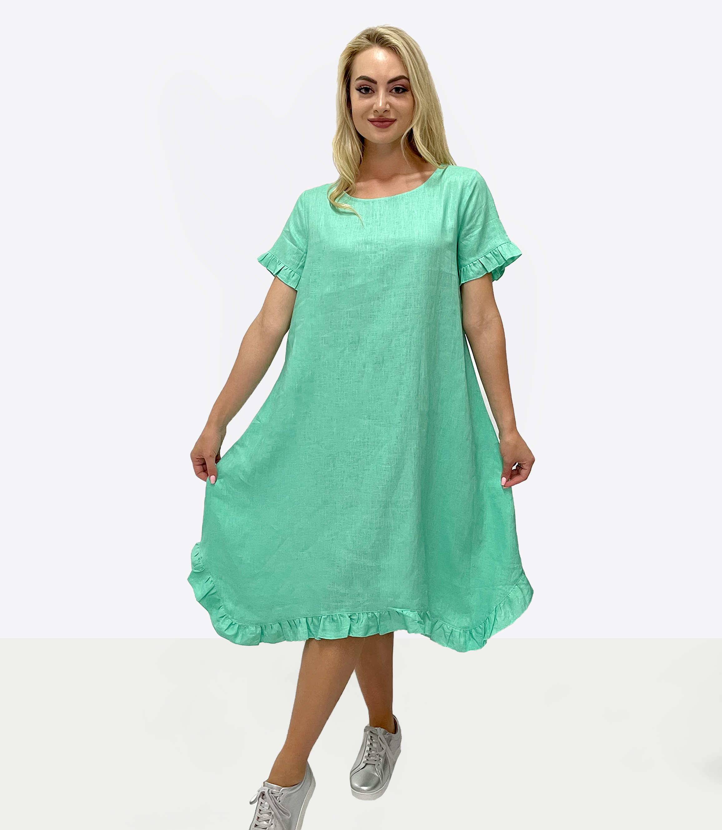 JOLIE KAREN MINT LINEN DRESS | Rosella - Style inspired by elegance