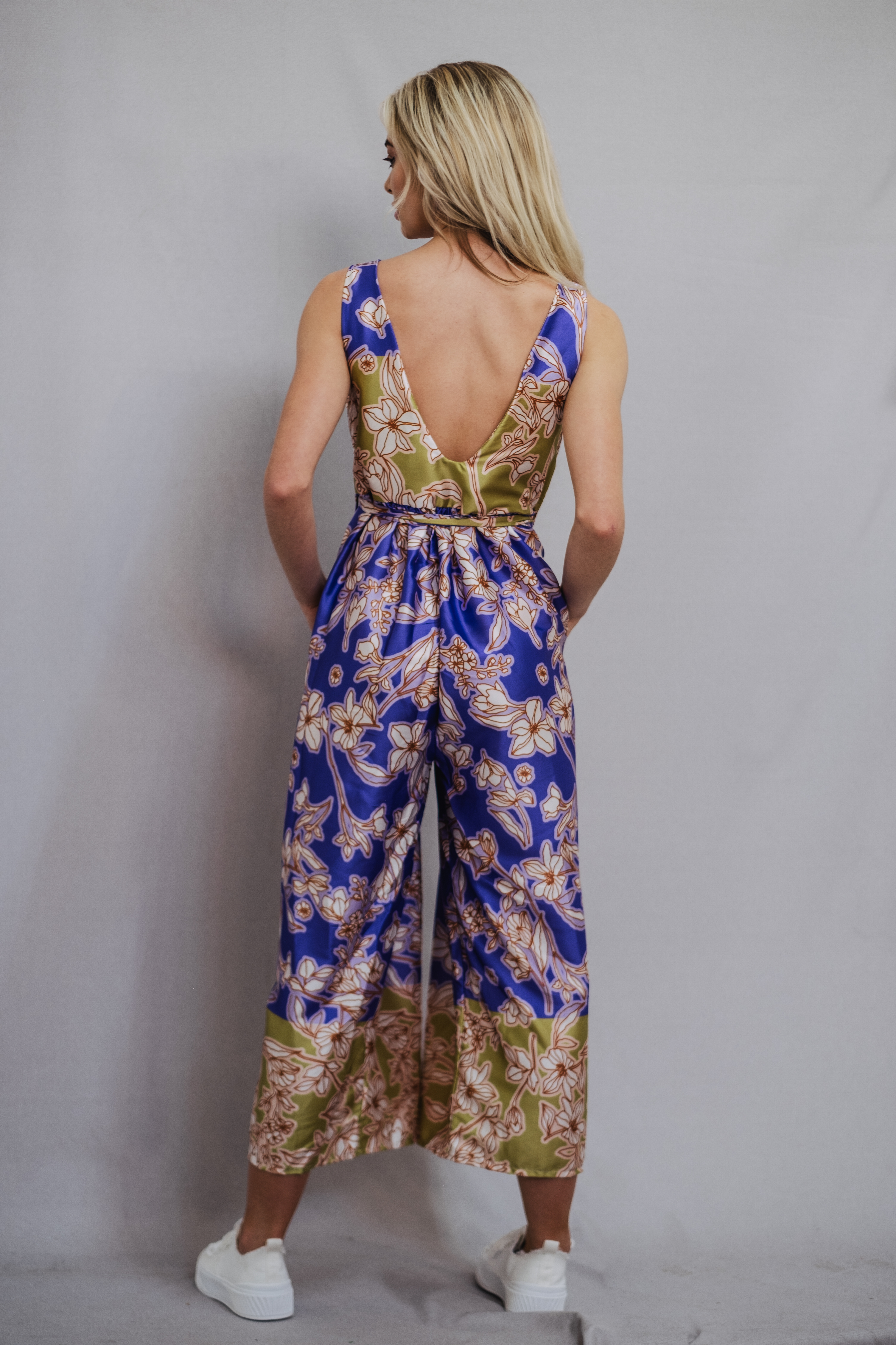 printed jumpsuit dress