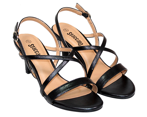 STACCATO BLACK SANDAL | Rosella - Style inspired by elegance