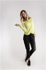 MADE IN ITALY LIME LONG SLEEVE TOP 