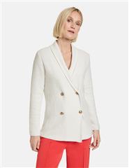 GERRY WEBER OFF WHITE TEXTURED KNIT CARDIGAN 