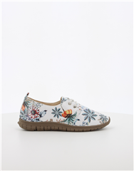 SOFT STYLE WHITE FLORAL NARISSA LACE UP SHOE