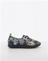 SOFT STYLE NAVY FLORAL NARISSA LACE UP SHOE