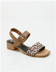 FROGGIE STONE ANIMAL BLOCK HEEL SLINGBACK SANDAL 