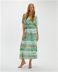 ANDAM VERDE V-NECK FLOWY DRESS