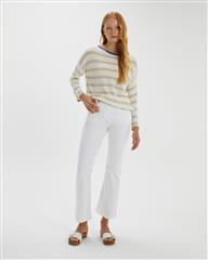 ANDAM BEIGE STRIPES KNIT JERSEY 