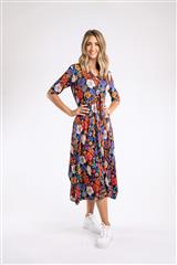 JOLIE FLORAL TASH FRONT TIE DRESS