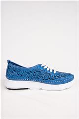 JOLIE BLUE LEATHER PATTERN SNEAKER 