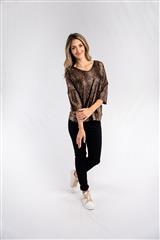 ROSELLA BRONZE SNAKE PRINT ISKRA TOP 