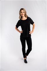 ROSELLA BLACK BLING KAZEE TOP 