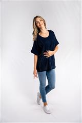 ROSELLA NAVY BLING KAZEE TOP