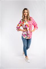 ROSELLA PINK MULTI PATTERN GRANDI BLOUSE 