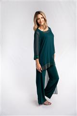 ROSELLA GREEN PRETO TUNIC PANTS SUIT 