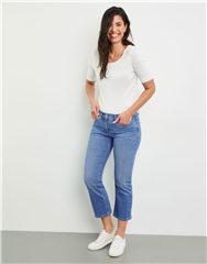 GERRY WEBER LIGHT BLUE CROPPED FLARED JEANS