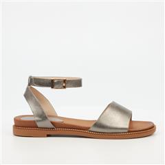 BUTTERFLY FEET PEWTER ELLIE3 ANKLE STRAP SANDAL 