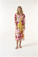 ONE SEASON FLAMENCO YELLOW LONG POPPY DRESS 