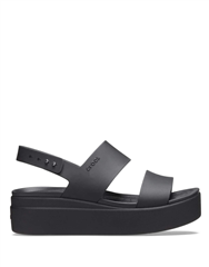 CROCS BLACK BROOKLYN LOW WEDGE 