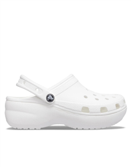 CROCS WHITE CLASSIC PLATFORM CLOG 