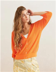 YAYA SHORT ORANGE CARDIGAN 