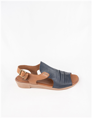 BUENO NAVY TAN LOW WEDGE