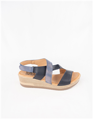 BUENO NAVY HIGH WEDGE SANDAL