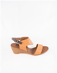 BUENO TAN HIGH WEDGE ANKLE STRAP SANDAL