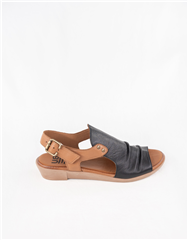 BUENO BLACK TAN  LOW WEDGE