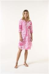 ONE SEASON HYDRA PINK MIDDY POPPY DRESS 