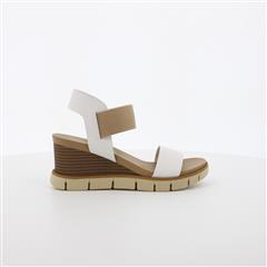 HUSH PUPPIES WHITE FREJA WEDGE SANDAL 