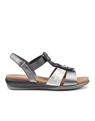 HOTTER PEWTER LEATHER PAMPLONA SANDAL 