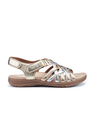 HOTTER GOLD LEATHER SILVER MAPLE SANDAL 