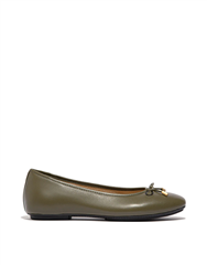 FIT FLOP OLIVE DELICATO BOW BALLET PUMP 