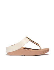 FIT FLOP BEIGE FINO RESIN HOOP LEATHER SANDAL