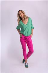 MADE IN ITALY PINK BUTTON PANTS 