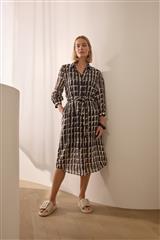 SIROCCO BLACK IKAT DRESS 