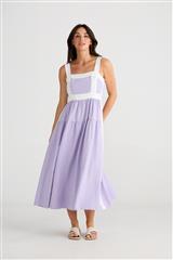 BRAVE & TRUE LILAC WHITE DRESS 