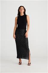 BRAVE & TRUE BLACK DAZZLE SKIRT 